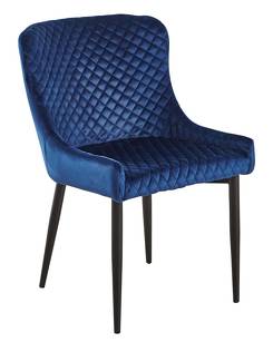Krzesło velvet  MC-15  niebieskie